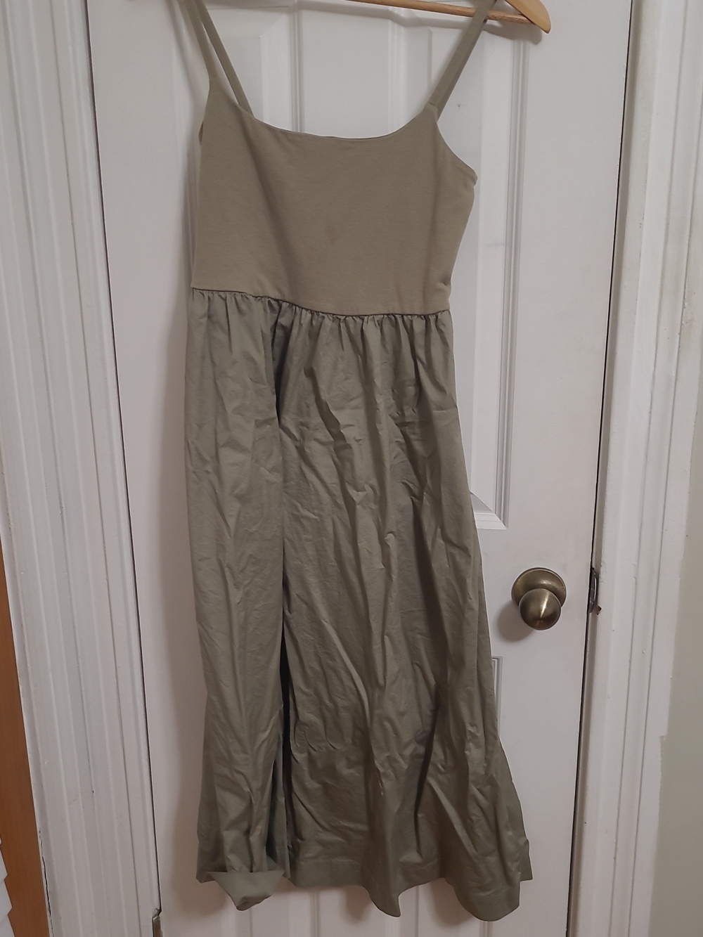 Old Navy Olive Green Maxi Dress with Spaghetti Straps